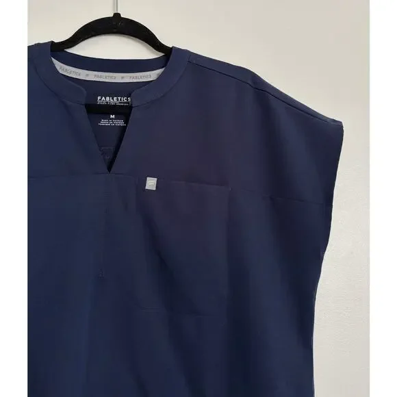 {SET} Navy Fabletics Evolve Scrub Top and Ion Scrub Pants M - Picture 7 of 8